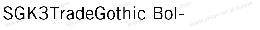 SGK3TradeGothic Bol字体转换